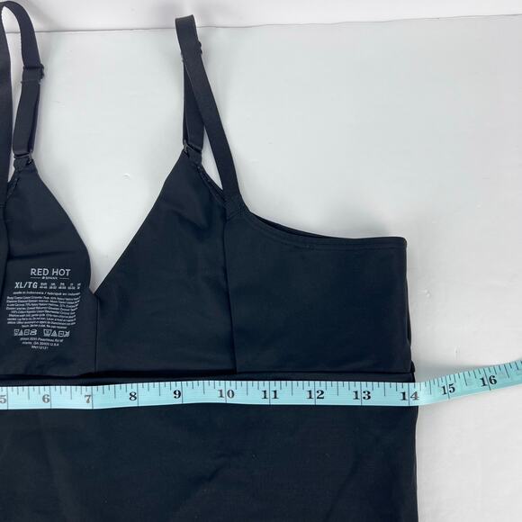 SPANX "Red Hot" Black Open-Bust Panty Clasp CONTROL Bodysuit XL Shapewear - Picture 13 of 13